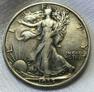 1935 Silver Walking Liberty Half Dollar 50c Sharp Xf,  Silver Half $1 Hi - Grade