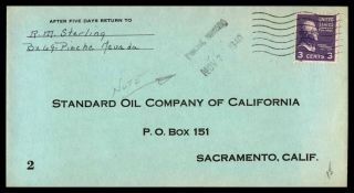 Mayfairstamps Us 1940 Pioche Prexie To Sacramento Ca Standard Oil Co Cover Wwb10