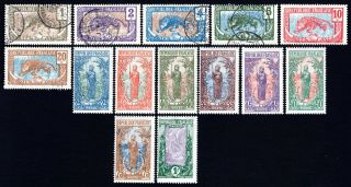 Congo 1907 Group Of 14 Stamps Mi 1 - 5,  7 - 15 Used/mh Cv=44.  6€