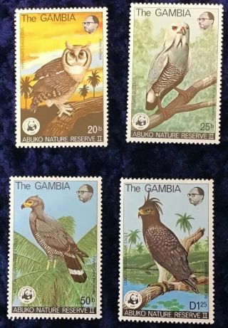 Gambia Abuko Nature Reserve Set Of 4 Lightly Mounted Sg 400/3