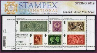 2019 Stampex Stamp Classics Ms Private Presentation Pack - Only 10 Exist 3288