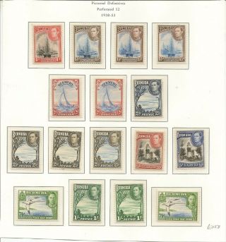 Bermuda 1938 - 52 Kgvi Pictorials To 1/ - Sg110/15 Inc All Listed Shades Cat £213