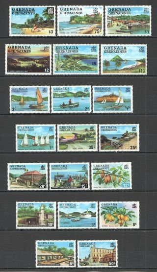 W217 1975 Grenada Grenadines Marine Life Ships Fruits Tourism 113 - 31 Set Mnh