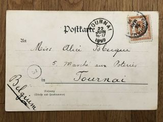 China Japan Old Postcard Tsingtau Yokohama To Belgium 1899