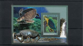 Grenada 2013 Mnh Turtles 1v S/s Reptiles Nature Hawksbill Sea Turtle Snapping