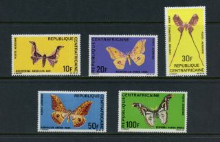 Q216 Central Africa 1969 Butterflies 5v.  Mnh