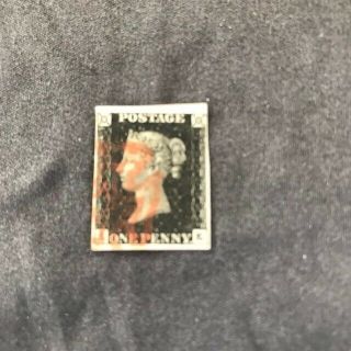 Great Britain Stamps Queen Victoria1840 Penny Black Lettered A E Red Maltese X