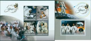 Apollo 11 Space 50th Anniversary Moon Landing Nasa Neil Armstrong Mnh Stamps Set