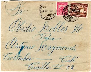Ecuador - Colombia - Scadta 1 Sucre Cover - Guayaquil To Cali - 1930 Rrr