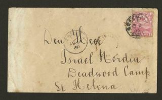 ST.  HELENA Two Envelopes to Boer War POWs DEADWOOD CAMP Nordien Wessell 2