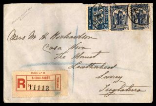 Mayfairstamps Portugal 1936 Registered To Letherhead Great Britain Cover Wwb0878