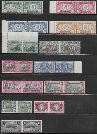 South Africa 1935 – 39 Commemorative Sets Mnh Sg 65//84 £195