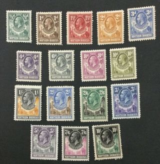 Momen: Northern Rhodesia 1 - 16 1925 - 9 Og H £550 Lot 3351