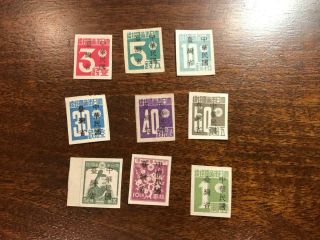 Mnh Roc Taiwan China Stamps Sc1 - 9 Set Of 9 Vf