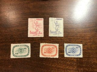2 Different Mnh Roc Taiwan China Stamps Early Better Sets Vf
