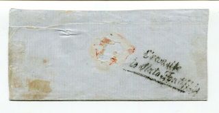 Italy PARMA 1852 Issue Stamp on Cover PIECE ONLY to Naples - High Value - 2