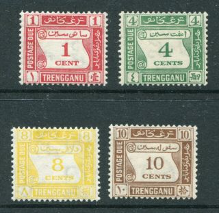 1937 Malaya Malaysia Trengganu Postage Due Stamp Set Stamps Mounted M/m
