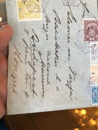 Rare Registered Portuguese Colonial Mozambique Postal Cover To Budapest 1902 2