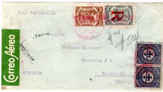 Colombia - Germany - Scadta Cover - Cali To Remscheid Via B/quilla & Ny - 1926