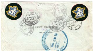COLOMBIA - GERMANY - SCADTA COVER - CALI to REMSCHEID via B/QUILLA & NY - 1926 2