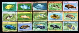 Malawi 1984 Group Of Stamps Mi 409 - 423 Mnh Cv= 36€