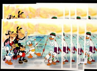 / Grenada - Mnh - Olympic 1984 - Disney - Birds - Donald - Mickey - Swimming