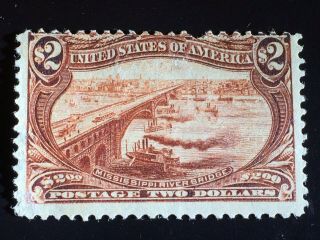 United States Postage Stamp U.  S.  Scott 293 Mnh Scv $5,  500.  00 - Trans - Mississippi