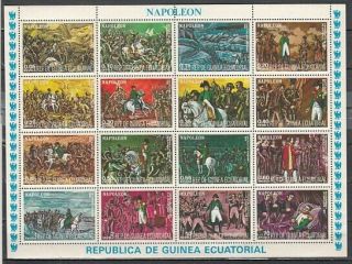 Equatorial Guinea,  Mi Cat.  7782 - 7797.  Napoleon Bonaparte Sheet.