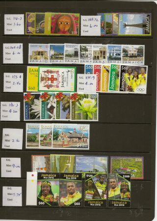 Jamaica 2009 - 18 Mnh Issues Priced To Sell At £67