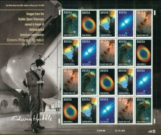Us: 2000 Hubble Space Telescope; Complete Sheet Sc 3384 - 88; 33 Cents Values