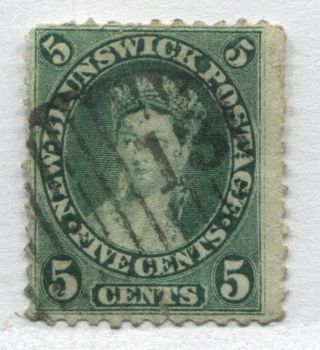 Brunswick Qv 1860 5 Cents " Earing Icicle Flaw "