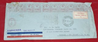 Brazil Metered Express Pan Air Legal Size 1936 Special Delivery Cover To Us Hobo