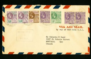 British Guiana 1929 Air Mail Stamp Cover To Canada