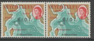 British Indian Ocean Terr Sg12/b 1968 2r25 One With No Stop After O Mnh