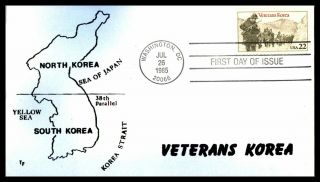 Mayfairstamps Us Fdc 1985 Veterans Korea First Day Cover Wwb_36959