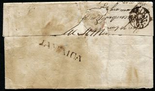 Jamaica: (11476) Scorched 1795 “iamaica” Cancel/prestamp