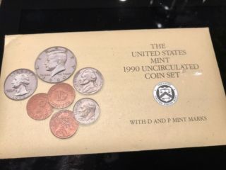 United States 1990 Uncirculated Coin Set With D And P Marks