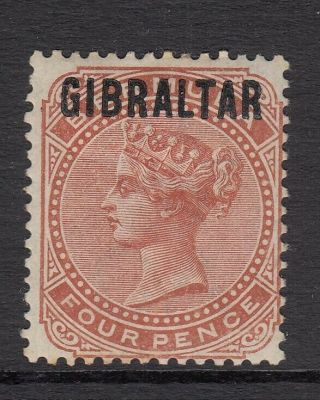 Gibraltar 1886 4d Orange - Brown Sg5 Mm - Cat £190