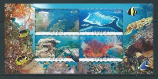 Australia 2013 Coral Reefs Miniature Sheet Unmounted,  Mnh