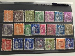 France,  Type Paix,  22 Stamps,  All Different,  See Photo Vf