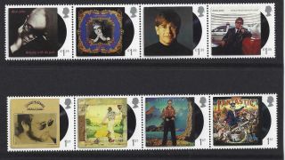 Great Britain 2019 Elton John Set Of 8 Stamps In Two Strips Unmounted,  Mnh