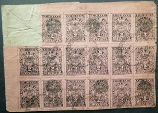 Colombia 190? Postal Cover W/ Block Of 17 2c Stamps - To Cucuta - Interesting