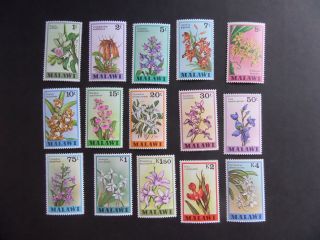 Malawi 1979 Orchids Flowers Sg577/91 Mnh Um Unmounted