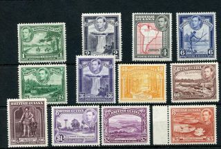 British Guiana 1938 - 52 Set Sg308a/19a Fine Mnh