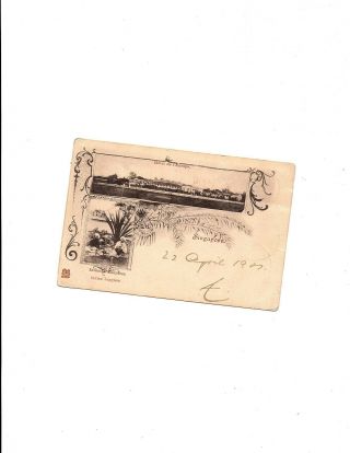 Stamps Strait Settlements 1901 German Sea Post To Germany Post Card Of Singapore