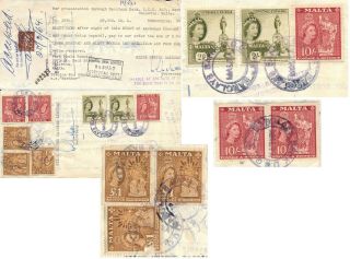 Malta 1964,  Bill Of Exchange With £ 1 X 3 Postal Stamps As Revenues.  B718