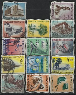 South West Africa 1961 Sc 266 - 79 Definitive Short Set Watermark 330 2674