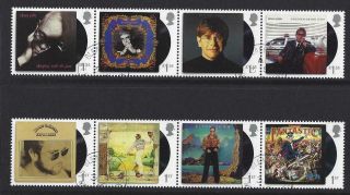 Great Britain 2019 Elton John Set Of 8 Stamps In Two Strips Fine