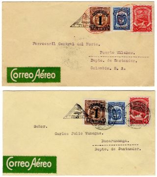 Colombia - Scadta - Cosada - Ff Covers - Puerto Wilches - Bucaramanga - 1926 Rrr