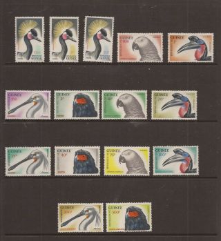 Guinea 1962 Birds Mnh Set Of Stamps